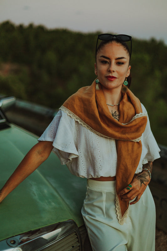 Sand Linen Scarf