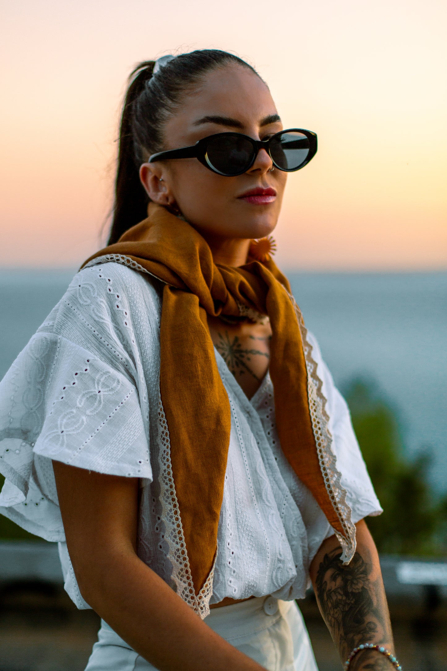 Sand Linen Scarf