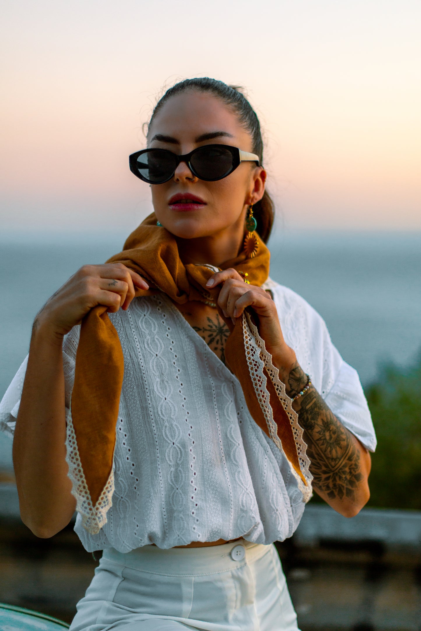 Sand Linen Scarf